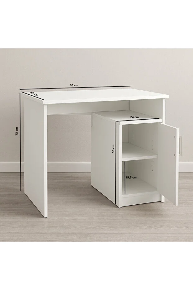 Blanca Çalışma Masası Kapaklı Kitaplıklı 